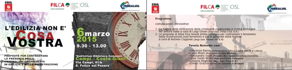 PROGRAMMA INVITO CONVEGNO UNITARIO ER