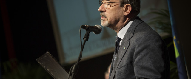 Roma, 5 aprile 2016: Assemblea nazionale Cgil, Cisl, Uil dei lavoratori delle costruzioni 'Lavoro, pensioni, contratto. Uniti per il futuro'
Carmelo Barbagallo 
© Simona Caleo/Cgil
