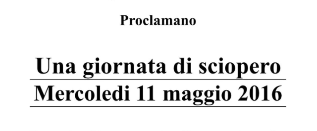 comunicato sciopero lapidei 11 maggio