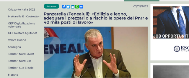 Screenshot 2022-05-03 at 10-16-33 Panzarella (Fenealuil) «Edilizia e legno adeguare i prezzari o a rischio le opere del Pnrr e 40 mila posti di lavoro»